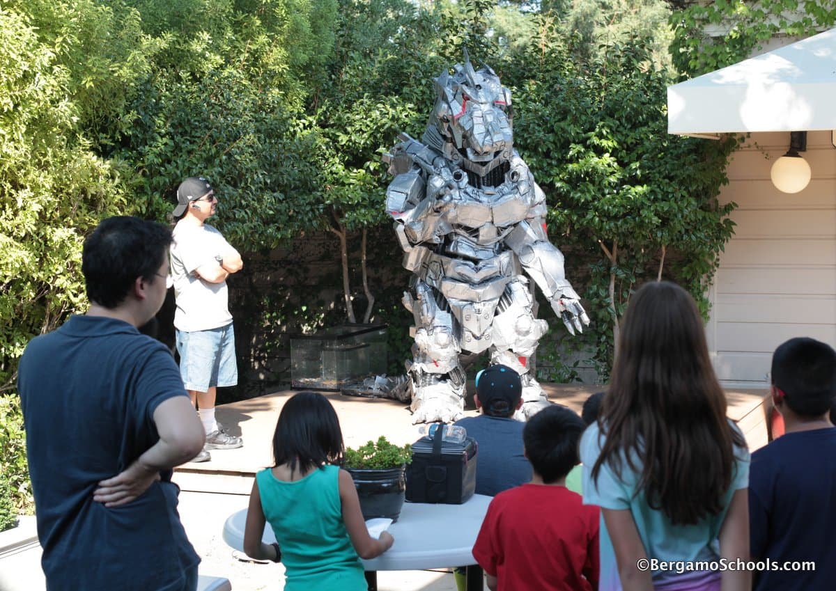 MechaGodzilla Visits Animation Club at Bergamo!