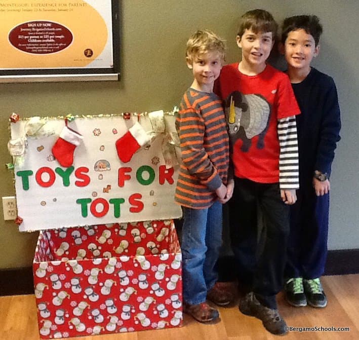 Montessori Students Organize Toy Drive