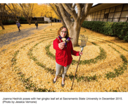 In Our Midst: Parent recognized in SacTown magazine for her intricate leaf art.